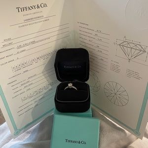 Tiffany & Co. Platinum and Diamond Engagement Ring